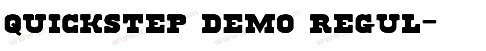 quickstep demo regul字体转换